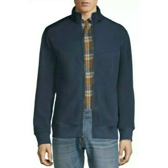 Russell Mens Athletic Blue Microfleece Zip Up‎ Jacket, Size Medium (38-40), NWT - Picture 2 of 8